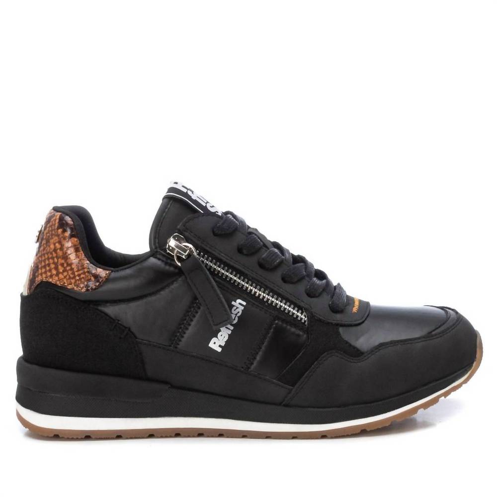 NEW XTI women's casual sneakers in black